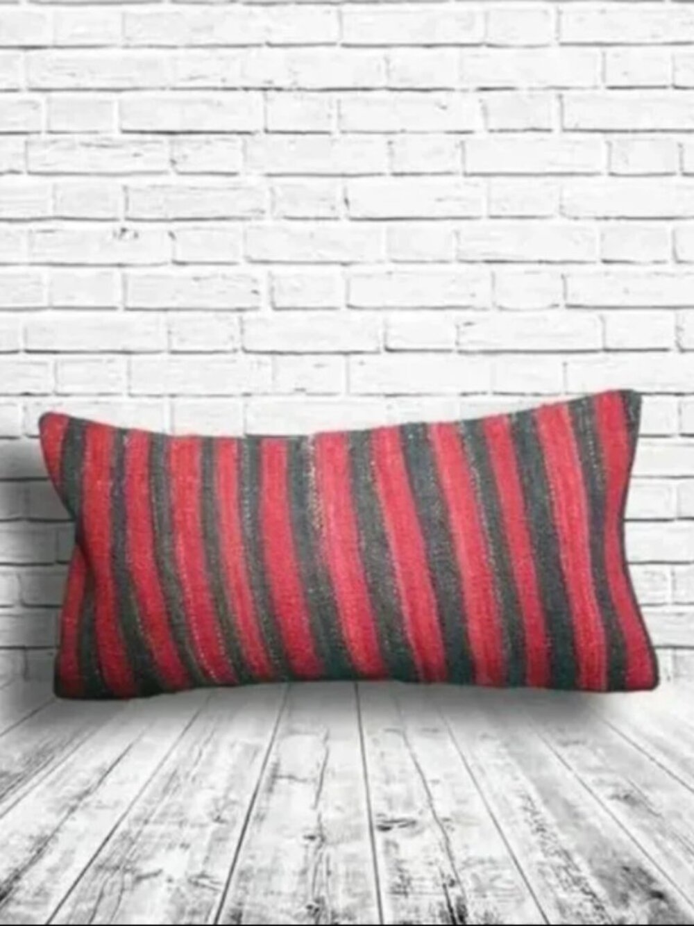 Turkish Kilim Pillowcase (12x24in)